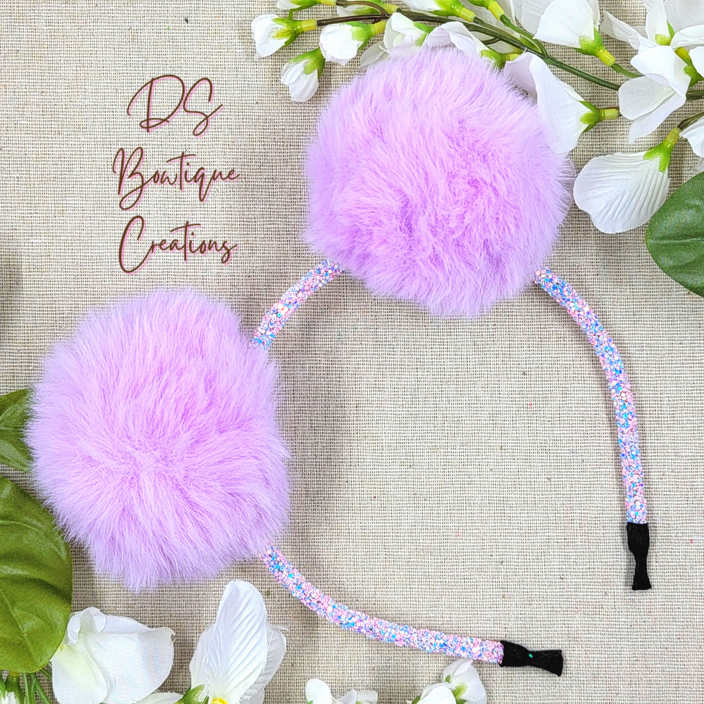 Lilac Candy Pom Headband
